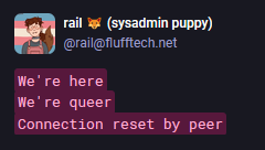 pink text on purple background
