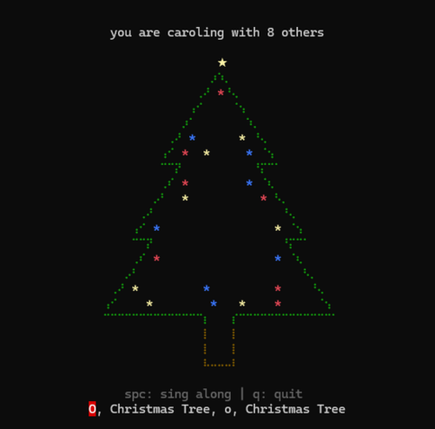 ascii Christmas tree