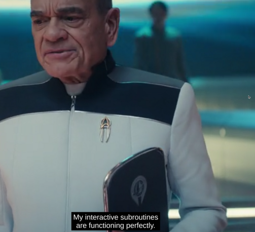 Doctor: my interactive subroutines are functioning perfectly.