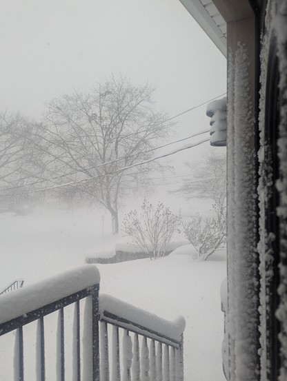 So much fucking snow out my front door.